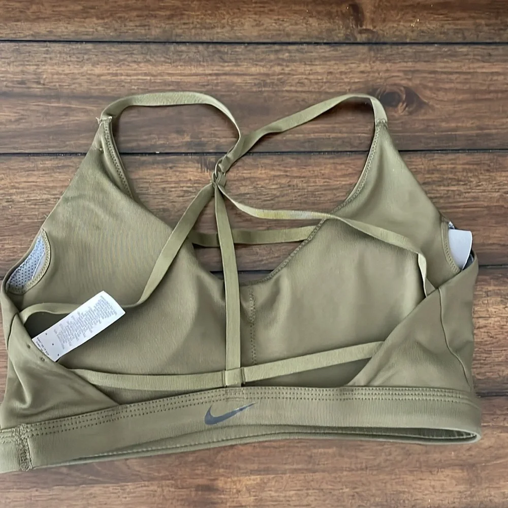 Army green Nike sports bra size medium m strapped straps